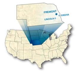 locator map of Fremont, NE